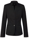 Ladies Wool Blend Stretch Reverse Lapel Jacket [53-M9202]