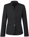 Ladies Wool Blend Stretch Reverse Lapel Jacket [53-M9202]