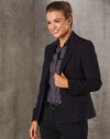 Womens One Button Cropped Jacket in Poly/Viscose Stretch [53-M9205]