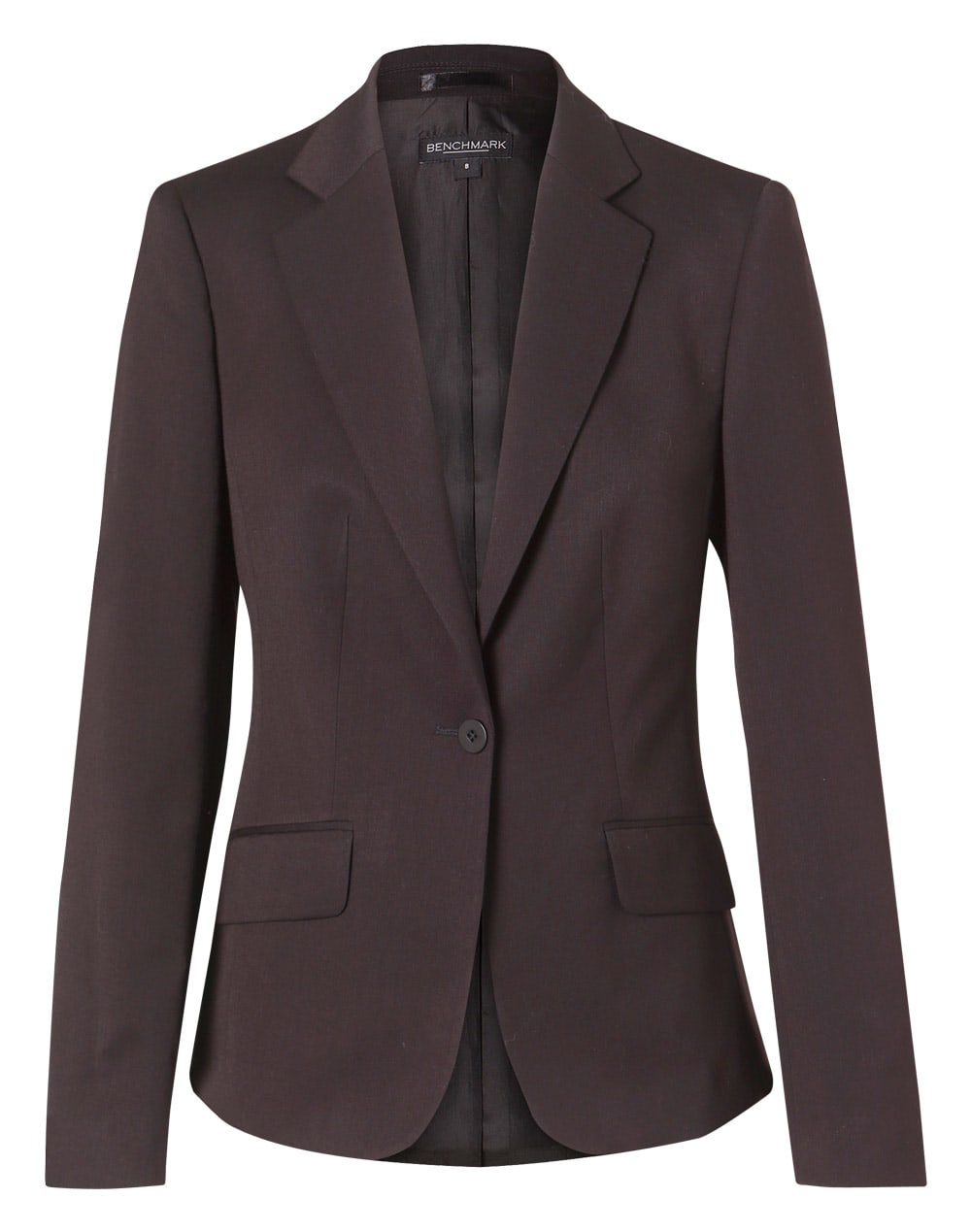 Womens One Button Cropped Jacket in Poly/Viscose Stretch [53-M9205]