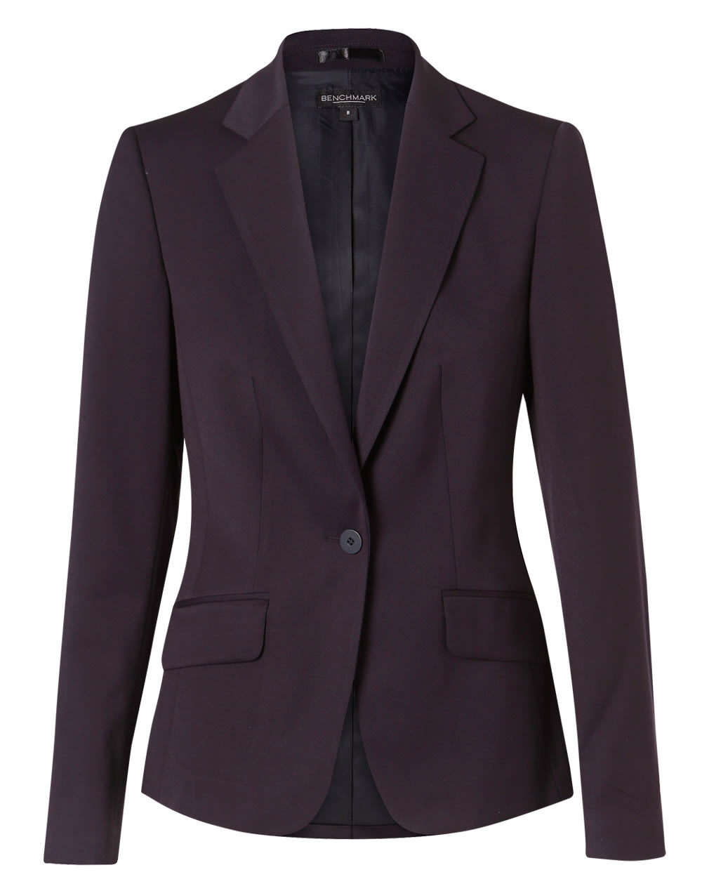 Womens One Button Cropped Jacket in Poly/Viscose Stretch [53-M9205]