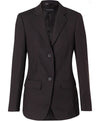 Womens Two Buttons Mid Length Jacket in Poly/Viscose Stretch [53-M9206]