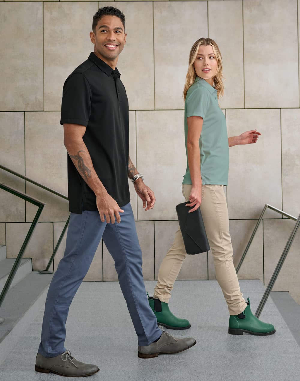 Ladies Jean Style Flexi Chino Pants [53-M9392]