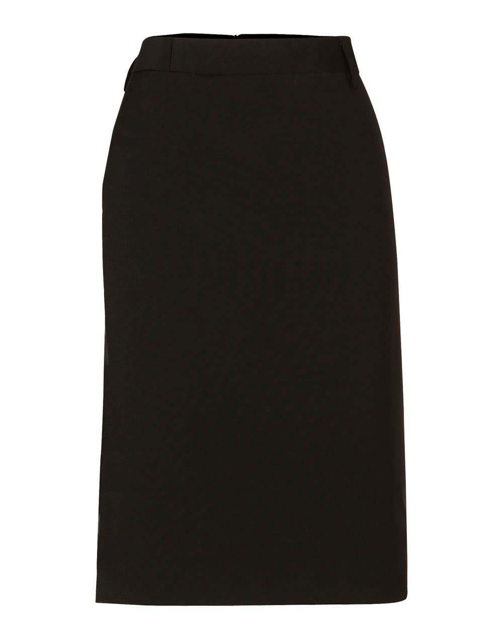 Womens Mid Length Lined Pencil Skirt in Wool Stretch [53-M9470]