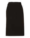 Womens Mid Length Lined Pencil Skirt in Wool Stretch [53-M9470]