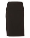 Womens Mid Length Lined Pencil Skirt in Wool Stretch [53-M9470]