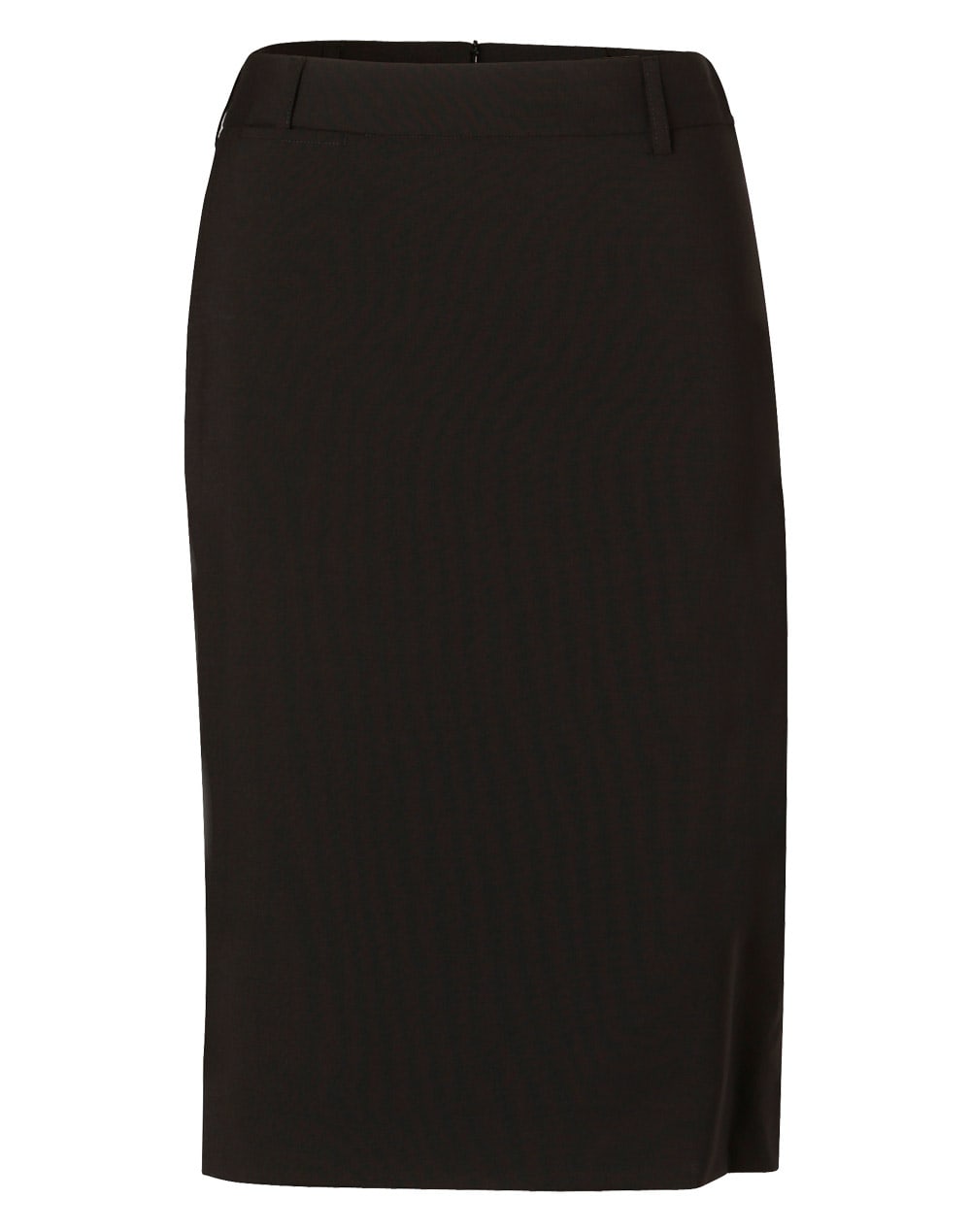 Womens Mid Length Lined Pencil Skirt in Wool Stretch [53-M9470]