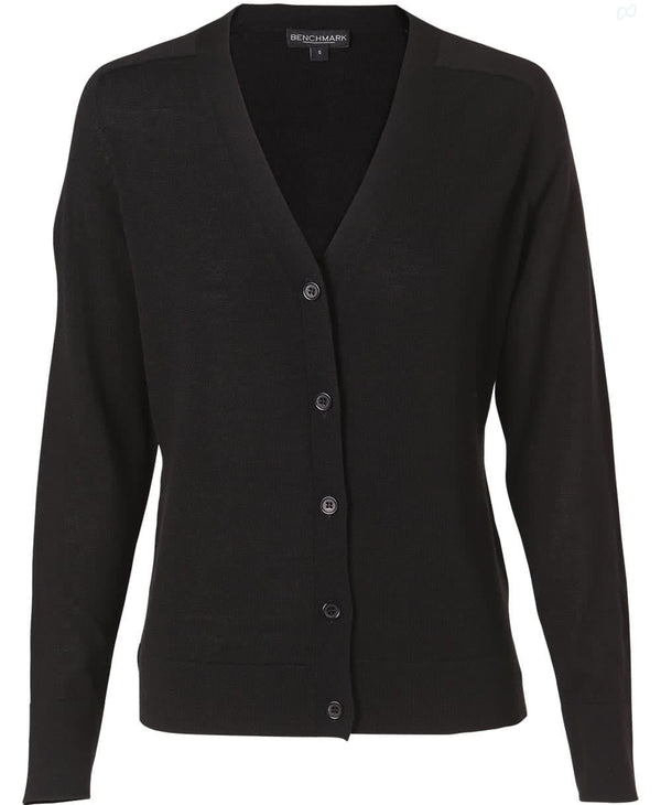 Womens 100 Merino Wool L/S Cardigan [53-M9602]
