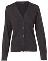 Womens 100 Merino Wool L/S Cardigan [53-M9602]
