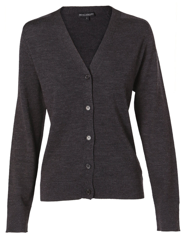 Womens 100 Merino Wool L/S Cardigan [53-M9602]