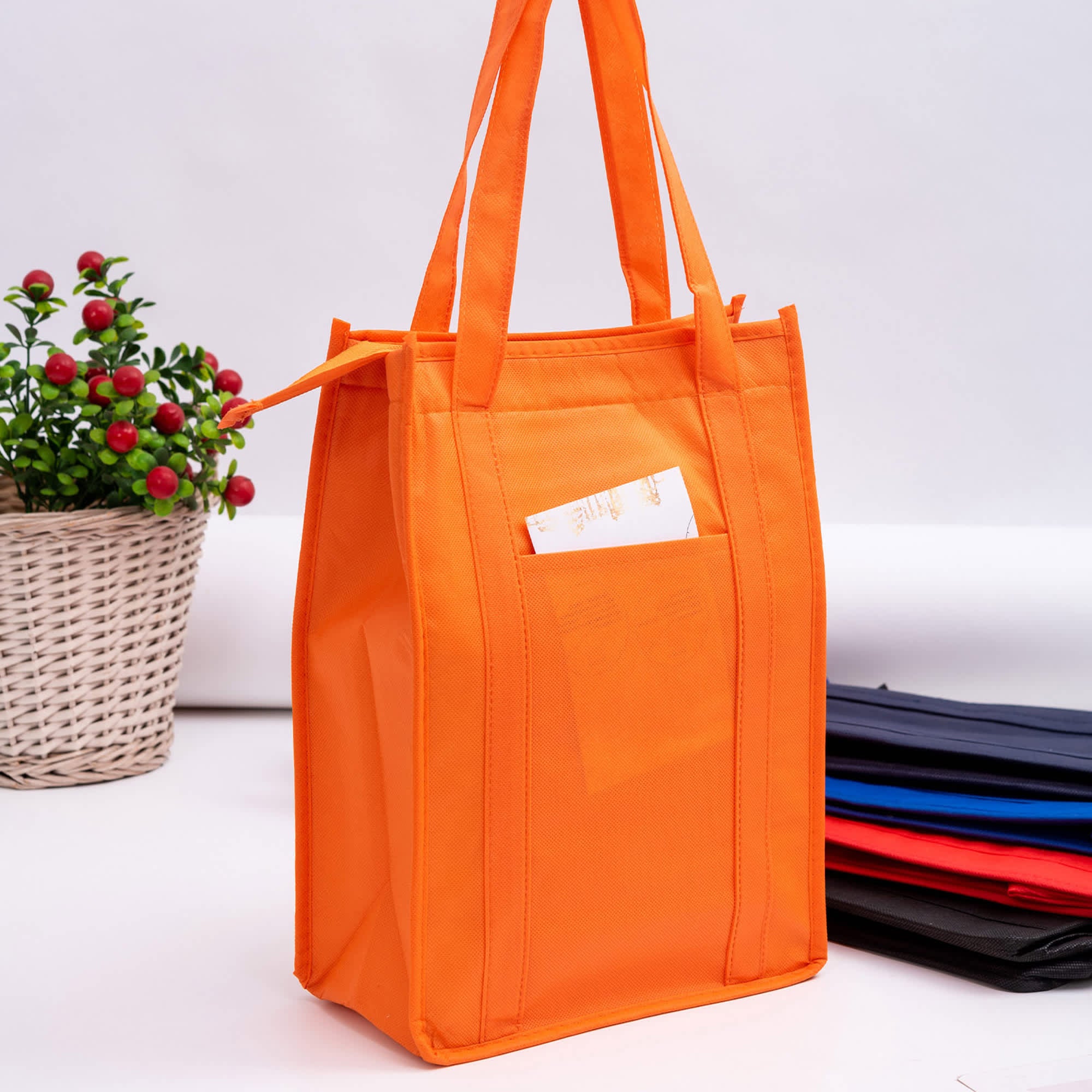 Non Woven Cooler Bag with Top Zip Closure [19-NWB015]