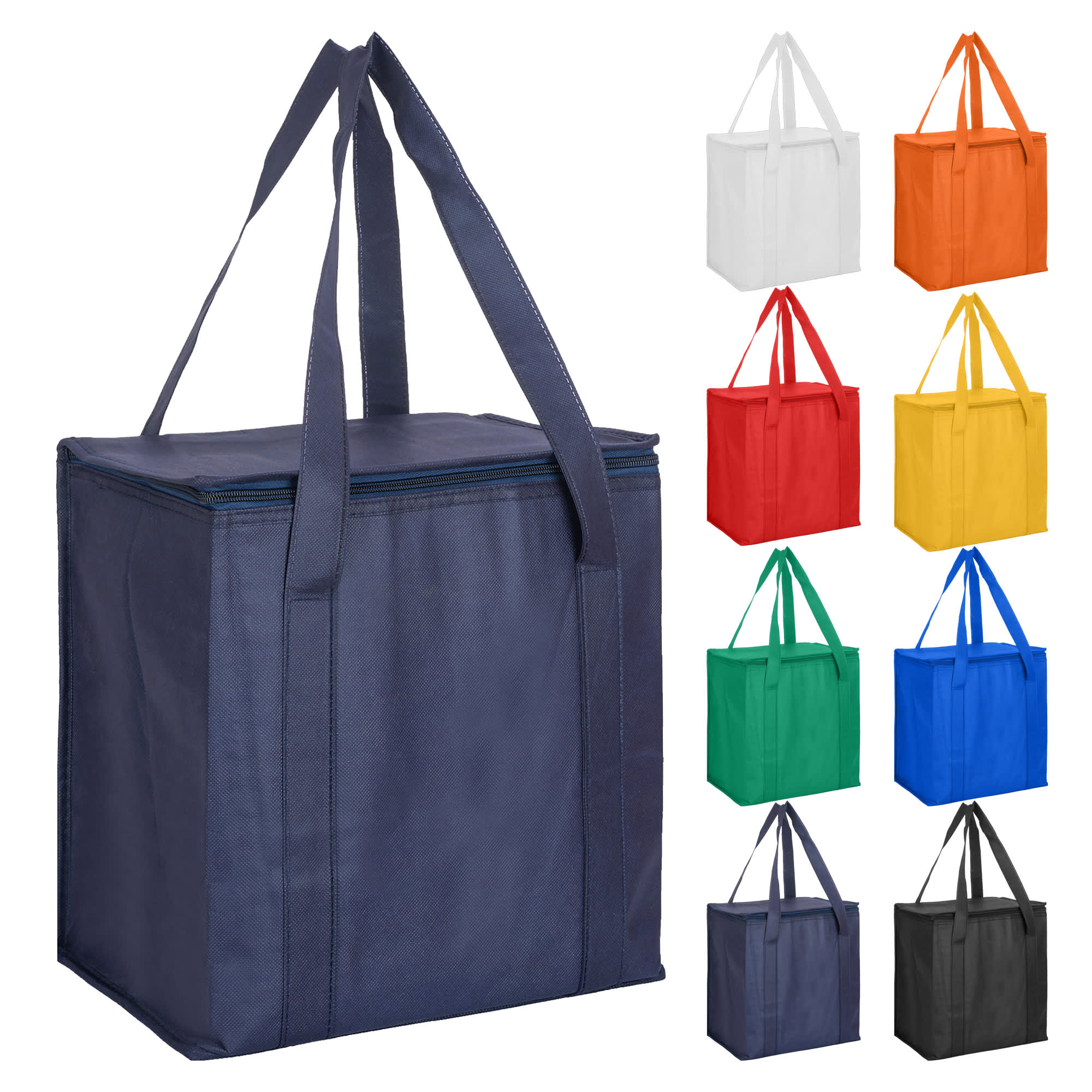 Non Woven Cooler Bag with Zipped Lid [19-NWB016]