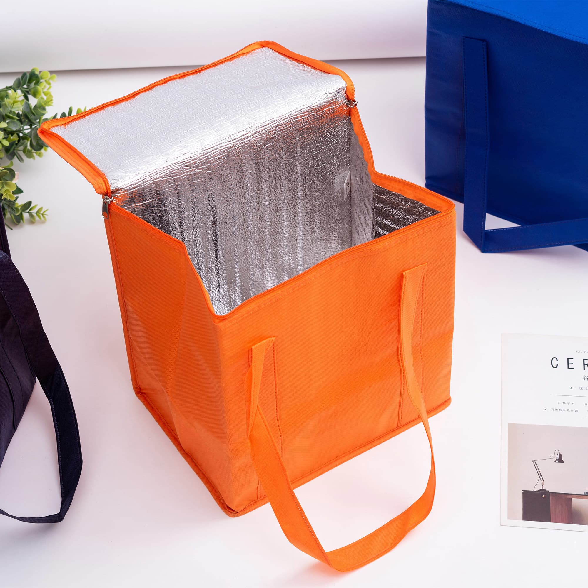 Non Woven Cooler Bag with Zipped Lid [19-NWB016]