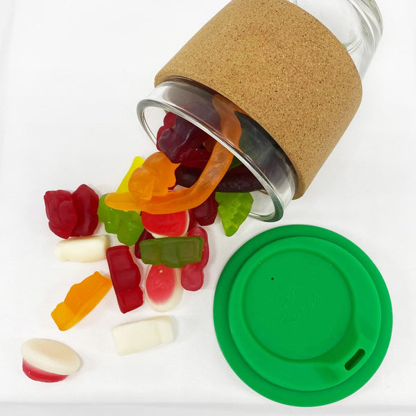 Jelly Party Mix in Cork Band Glass Coffee Cup [19-PM005]