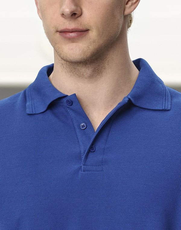 Adults 240gsm Poly/Cotton Pique L/S Polo [53-PS12]