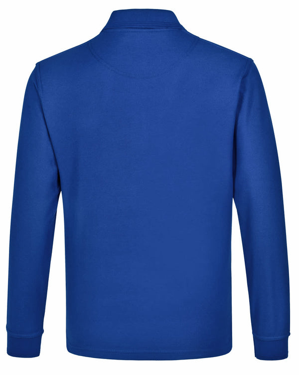 Adults 240gsm Poly/Cotton Pique L/S Polo [53-PS12]