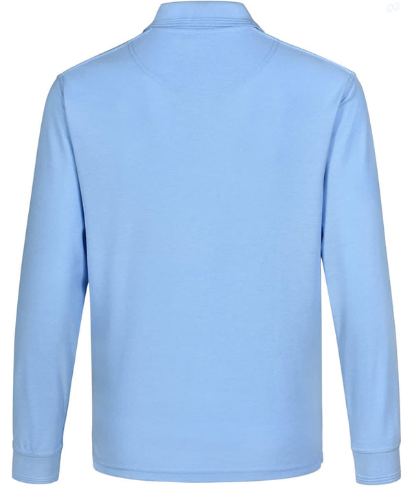 Adults 240gsm Poly/Cotton Pique L/S Polo [53-PS12]