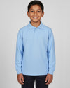 Kids 240gsm Poly/Cotton Pique L/S Polo [53-PS12K]