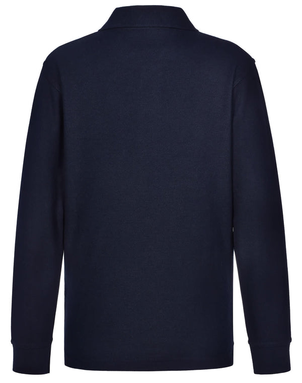 Kids 240gsm Poly/Cotton Pique L/S Polo [53-PS12K]