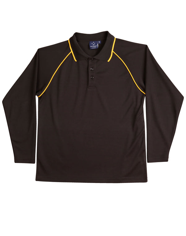 Kids cooldry raglan L/S polo [53-PS43K]