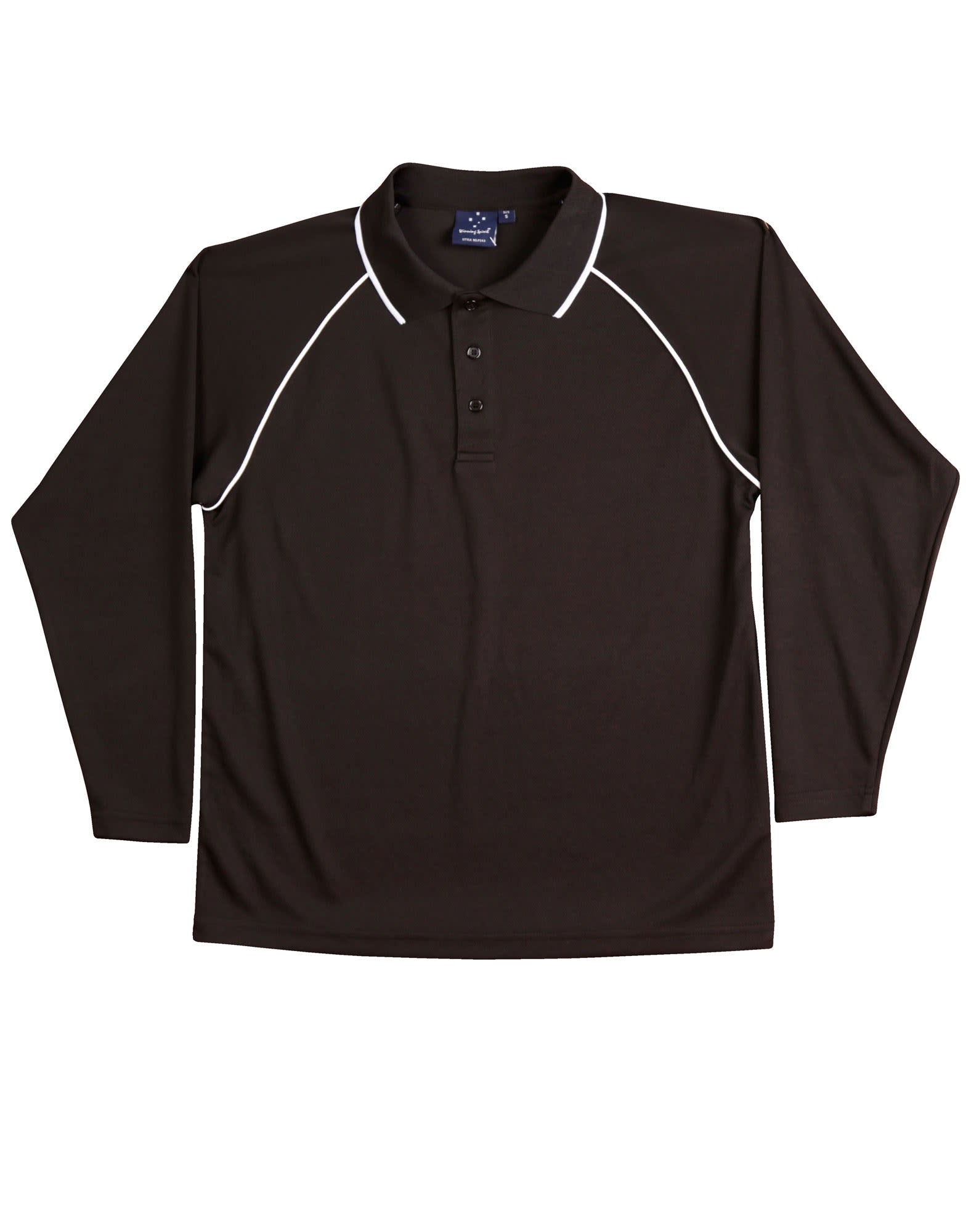 Kids cooldry raglan L/S polo [53-PS43K]