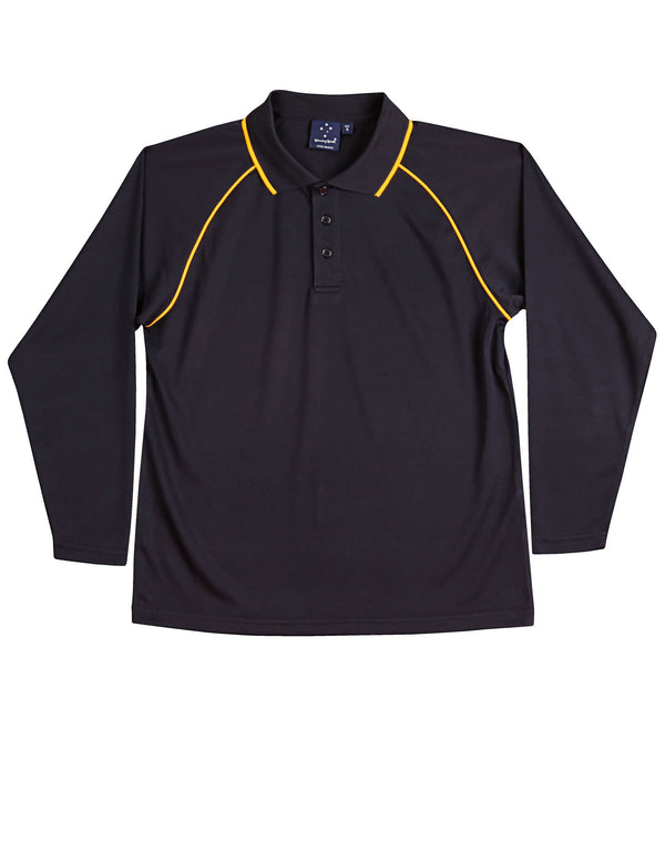 Kids cooldry raglan L/S polo [53-PS43K]