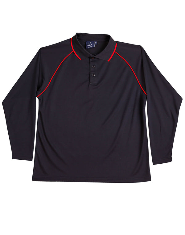 Kids cooldry raglan L/S polo [53-PS43K]