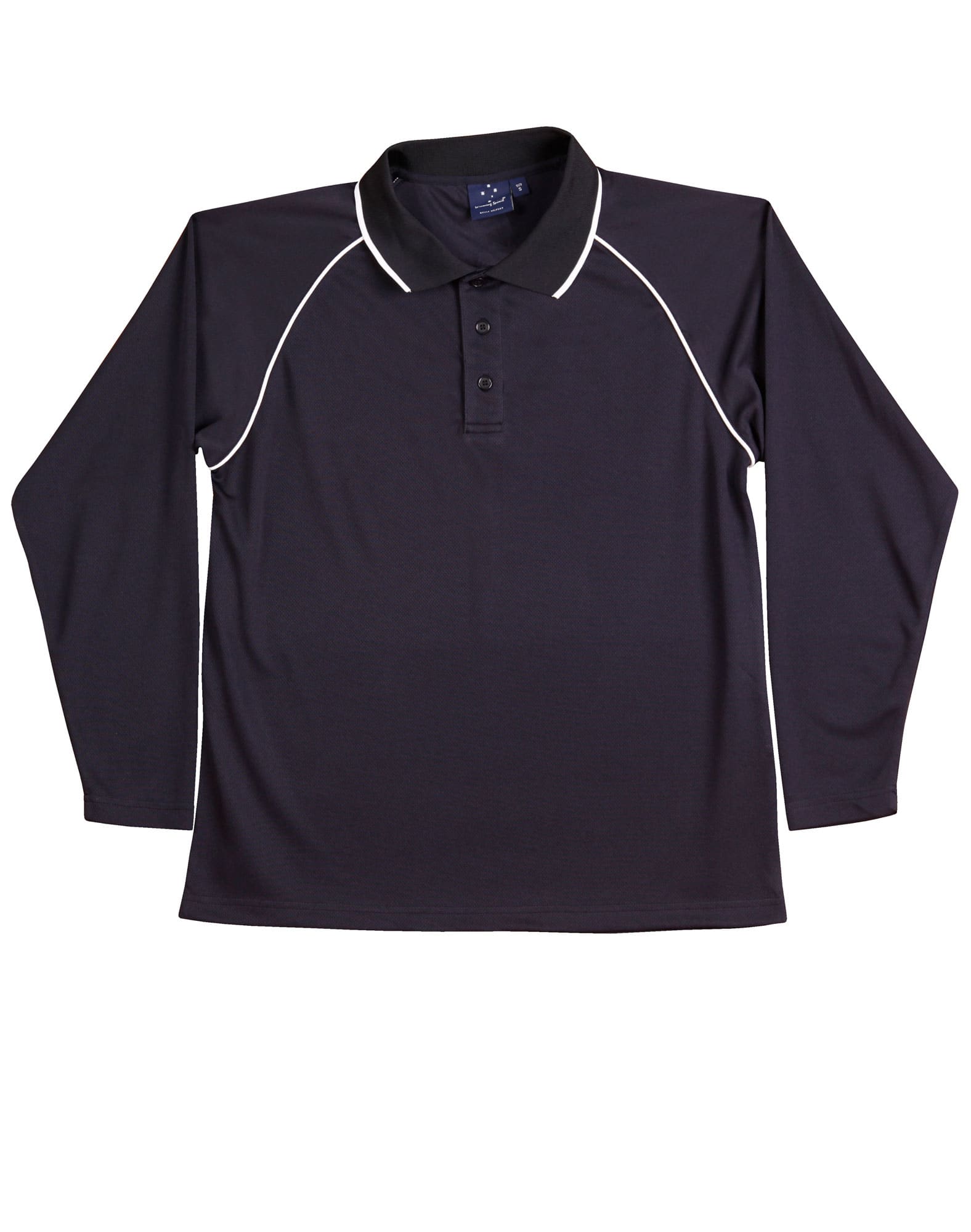 Kids cooldry raglan L/S polo [53-PS43K]
