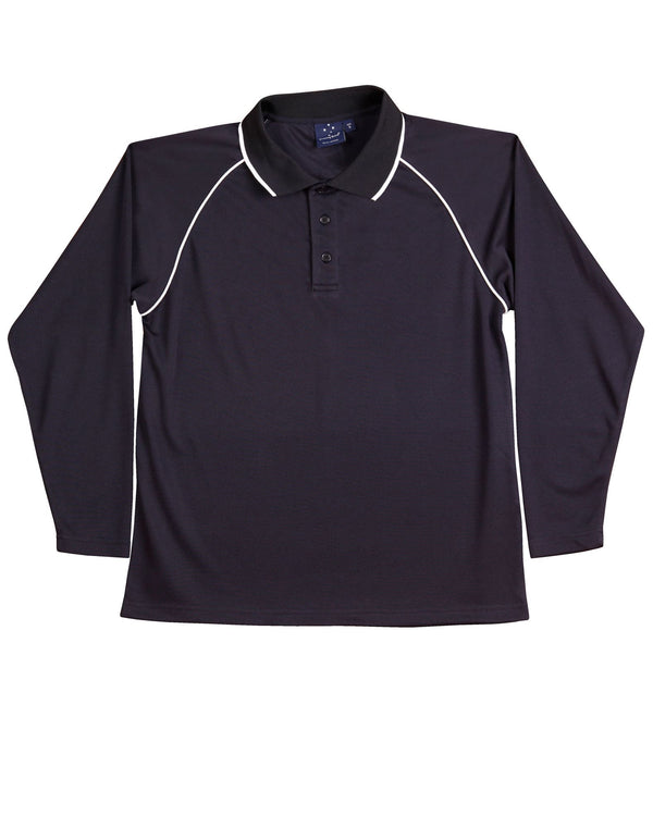 Kids cooldry raglan L/S polo [53-PS43K]