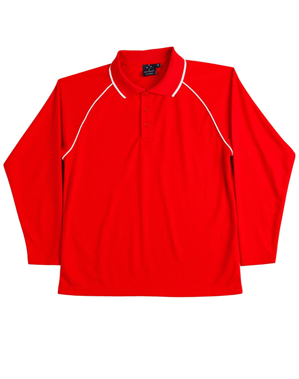 Kids cooldry raglan L/S polo [53-PS43K]