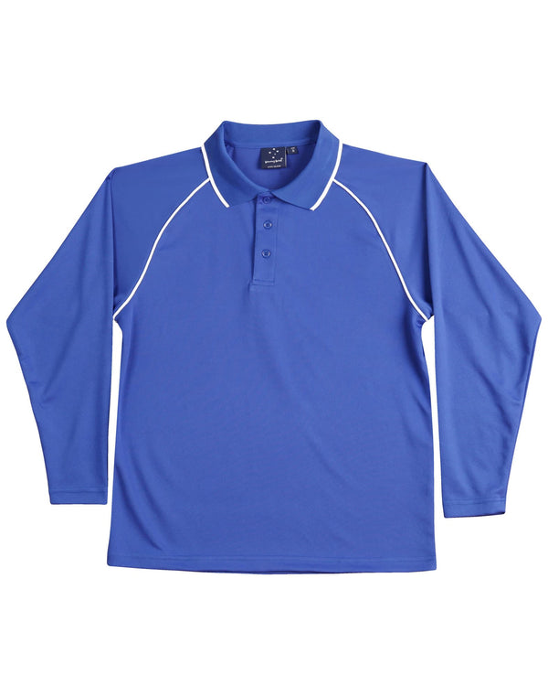 Kids cooldry raglan L/S polo [53-PS43K]