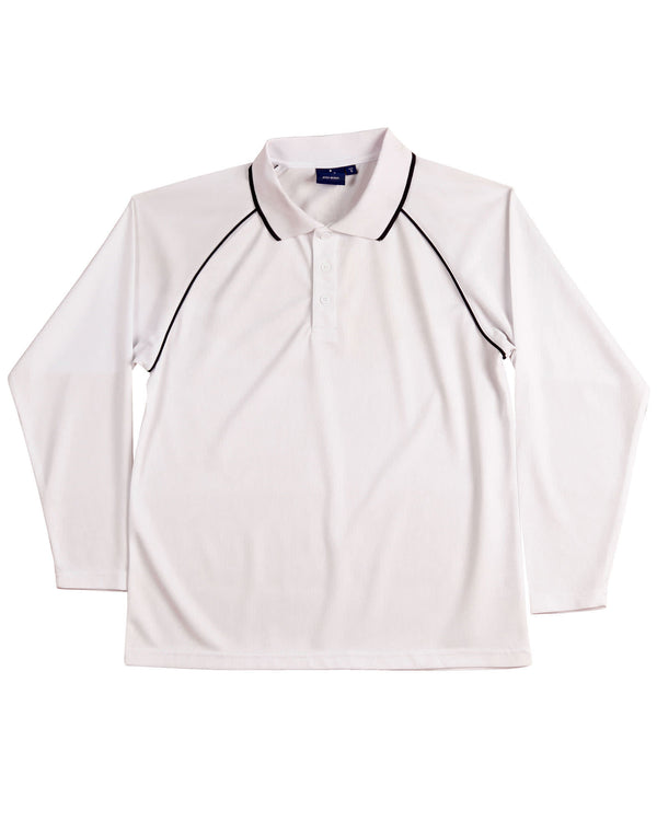 Kids cooldry raglan L/S polo [53-PS43K]
