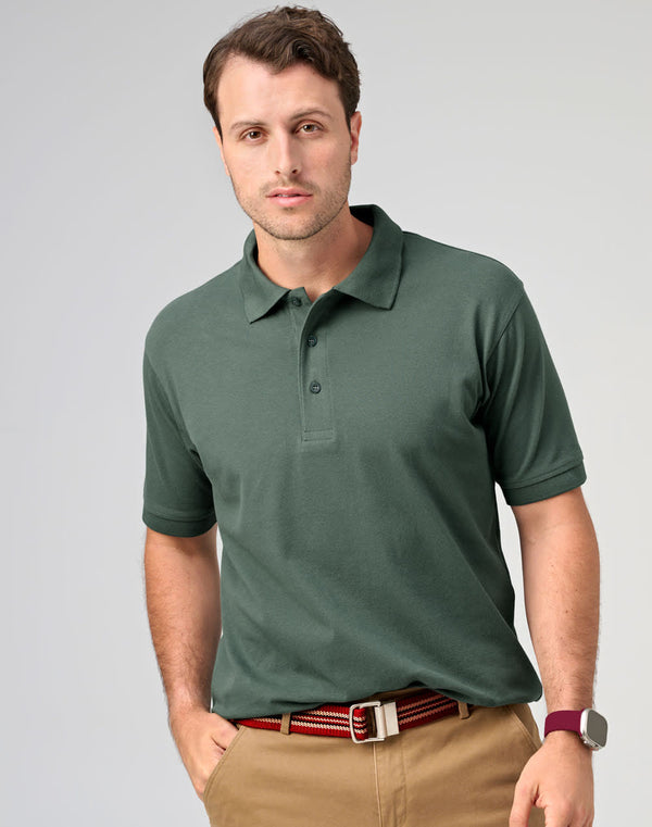Mens cotton stretch polo [53-PS55]