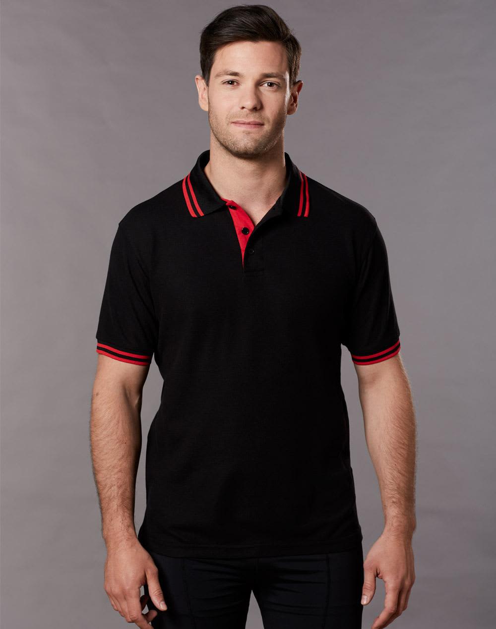 Mens TrueDry Contrast S/S Polo [53-PS65]