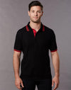 Mens TrueDry Contrast S/S Polo [53-PS65]