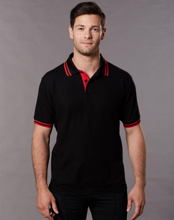 Mens TrueDry Contrast S/S Polo [53-PS65]