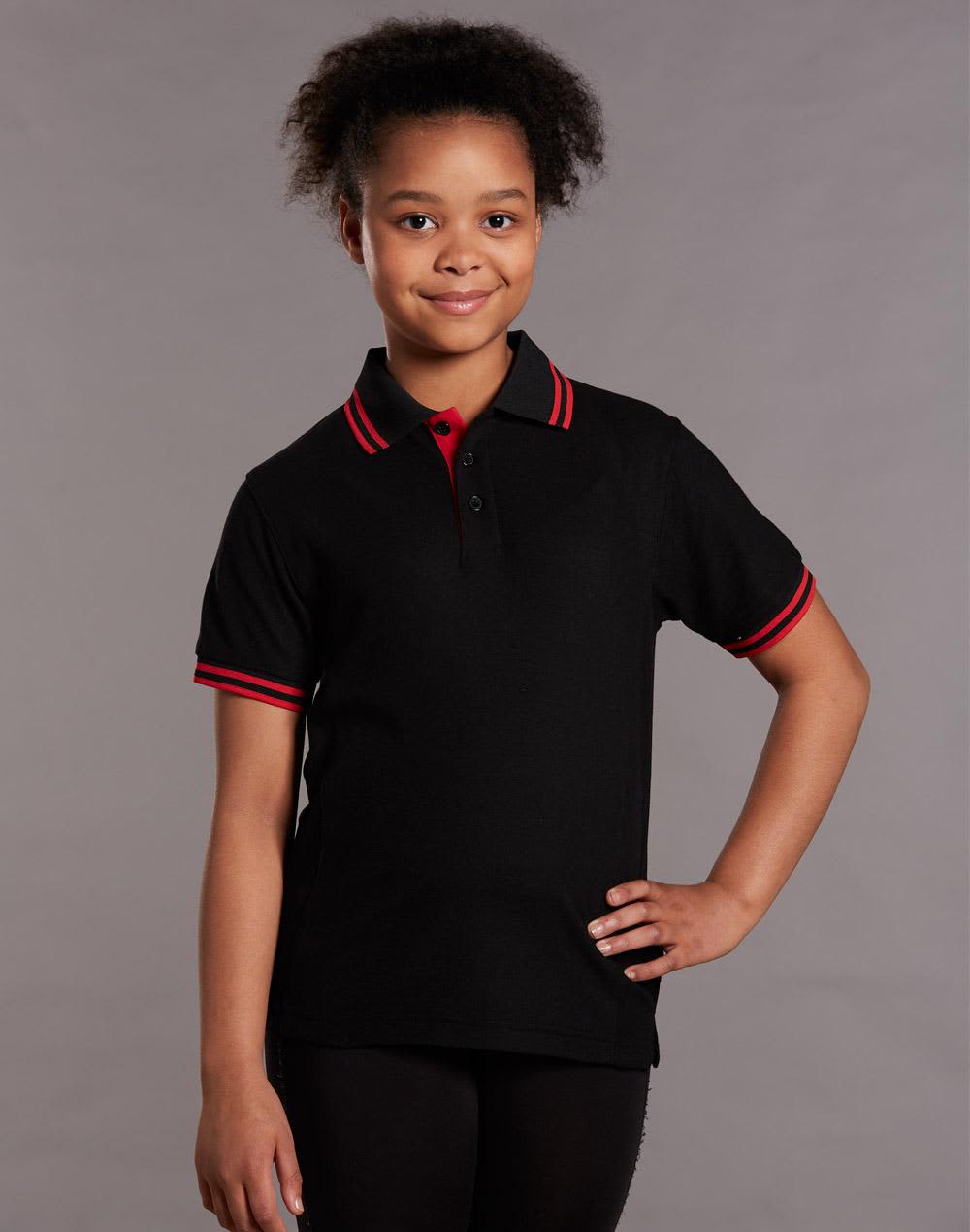 Kids TrueDry Contrast S/S Polo [53-PS65K]