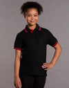 Kids TrueDry Contrast S/S Polo [53-PS65K]