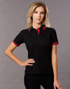 Ladies TrueDry Contrast S/S Polo [53-PS66]