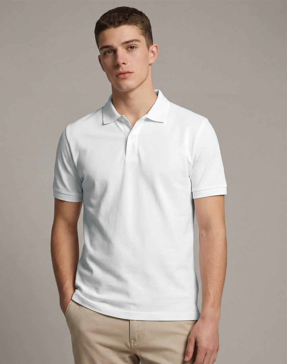 Mens Ultrafine Cotton Pique Polo [53-PS71]
