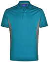 Mens Cooldry S/S Contrast Interlock Polo [53-PS79]