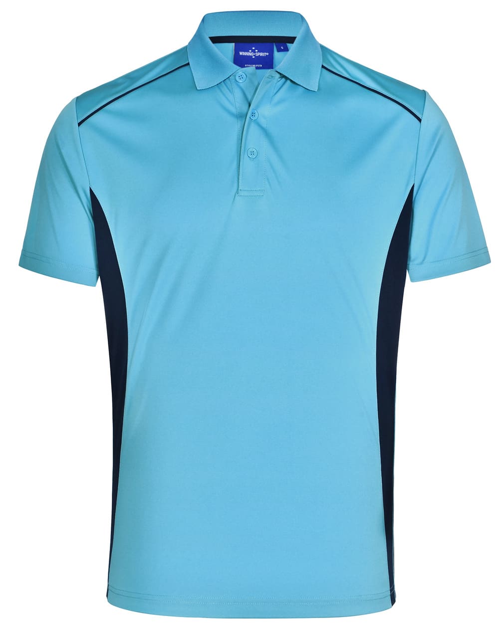 Mens Cooldry S/S Contrast Interlock Polo [53-PS79]
