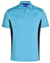 Mens Cooldry S/S Contrast Interlock Polo [53-PS79]