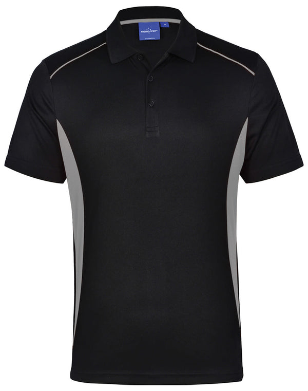 Mens Cooldry S/S Contrast Interlock Polo [53-PS79]