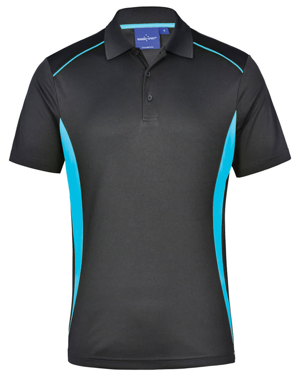 Mens Cooldry S/S Contrast Interlock Polo [53-PS79]
