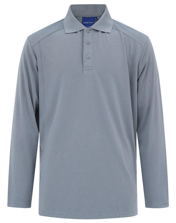 Mens Bamboo Charcoal L/S Polo [53-PS89]