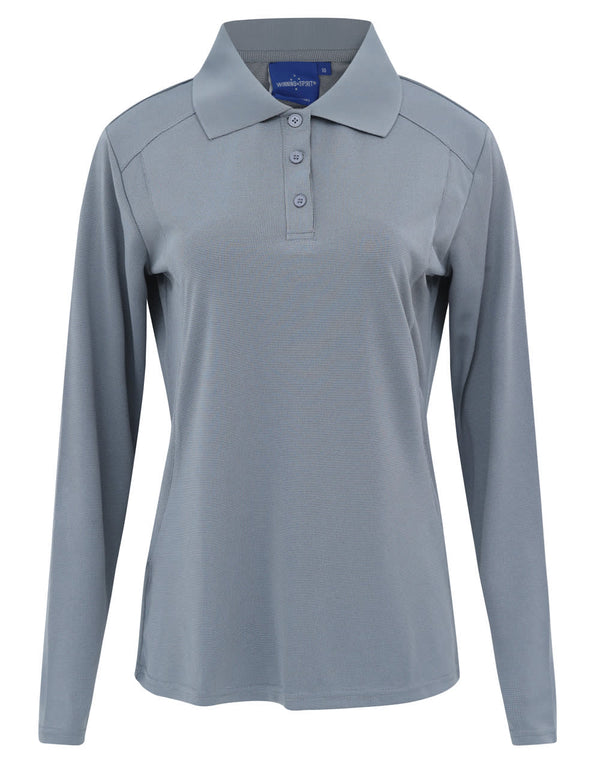 Ladies Bamboo Charcoal L/S Polo [53-PS90]