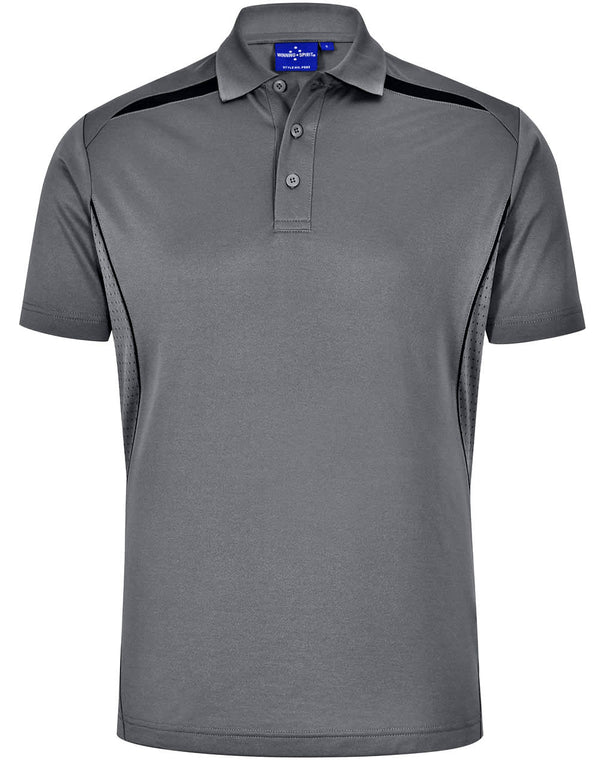 WINNING SPIRIT Mens Sustainable Poly/Cotton Contrast SS Polo [53-PS93]