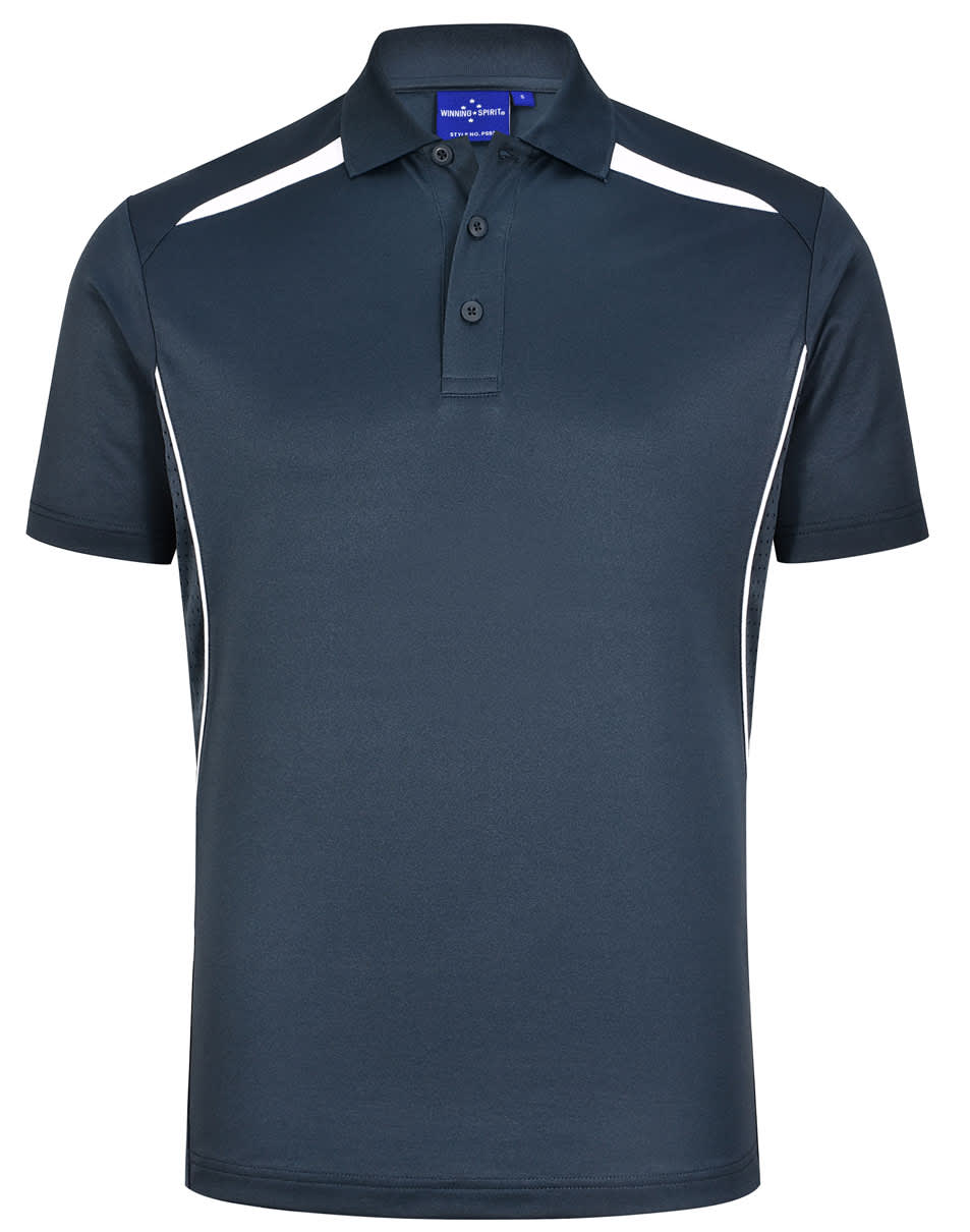 WINNING SPIRIT Mens Sustainable Poly/Cotton Contrast SS Polo [53-PS93]