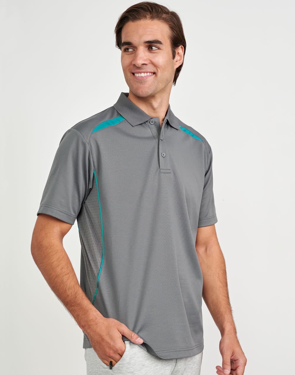 WINNING SPIRIT Mens Sustainable Poly/Cotton Contrast SS Polo [53-PS93]